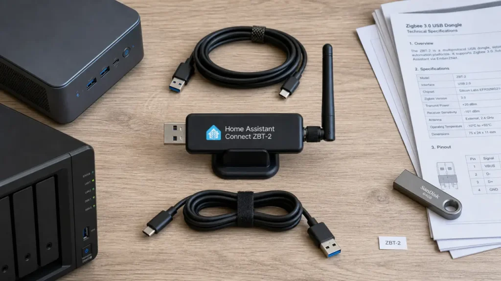 home assistant connect zbt-2, adaptateur USB ZBT-2 pour Zigbee et Thread
