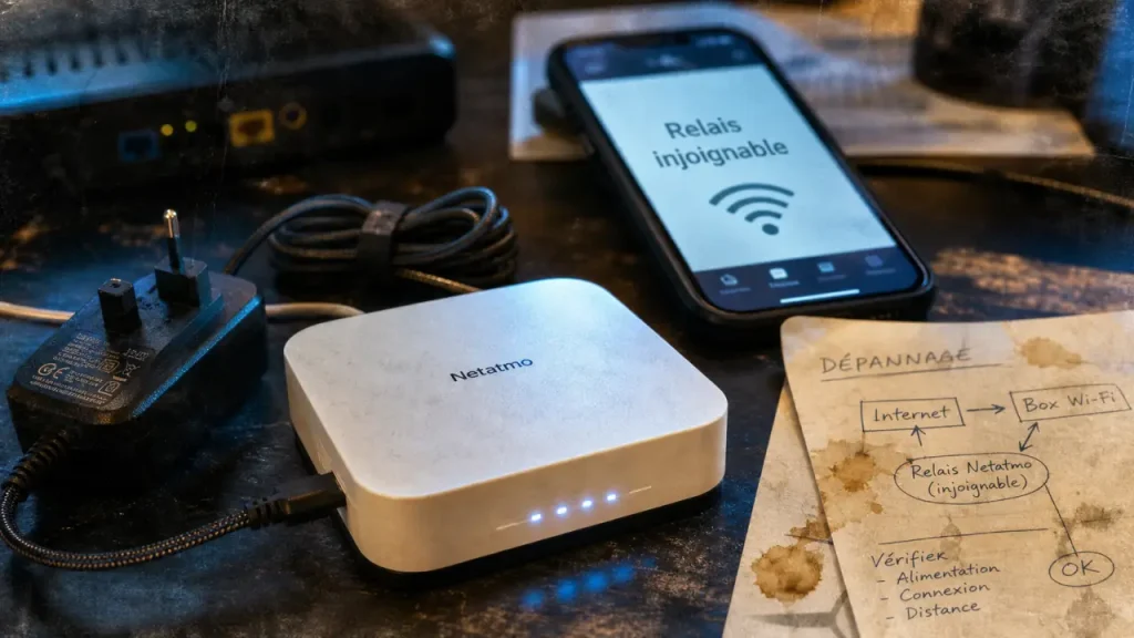 Relais netatmo injoignable : 5 clignotements, relais HS