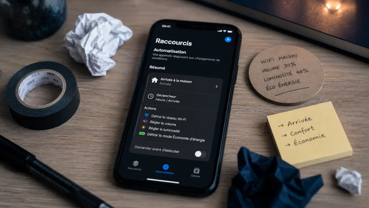 Les automatisation utile pour iphone : Raccourcis Wi‑Fi, batterie et AirPods