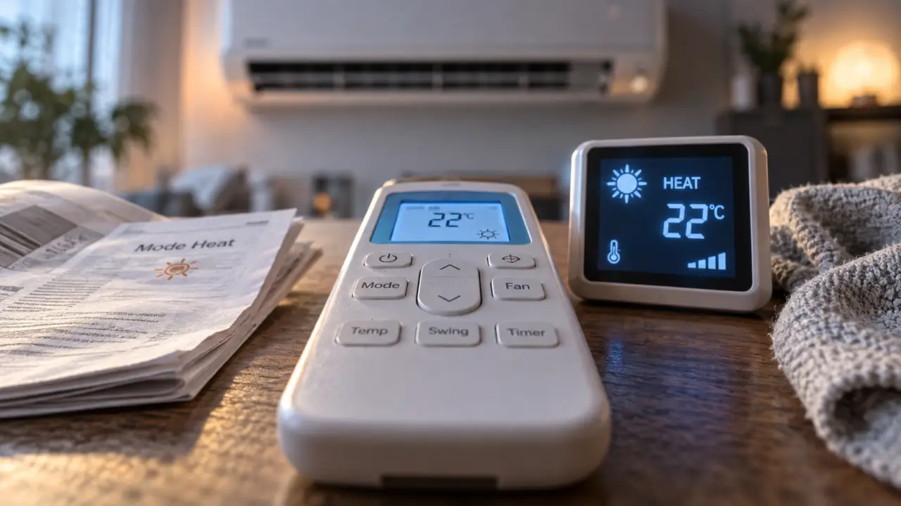 Mode heat clim : régler la télécommande pour chauffer efficacement