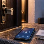 Serrure connectée Somfy : cylindre remplacé, accès via smartphone
