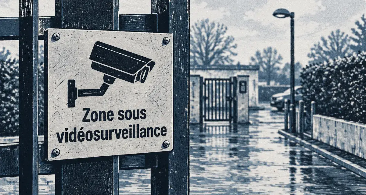 Affiche surveillance par caméra : Zone sous vidéosurveillance