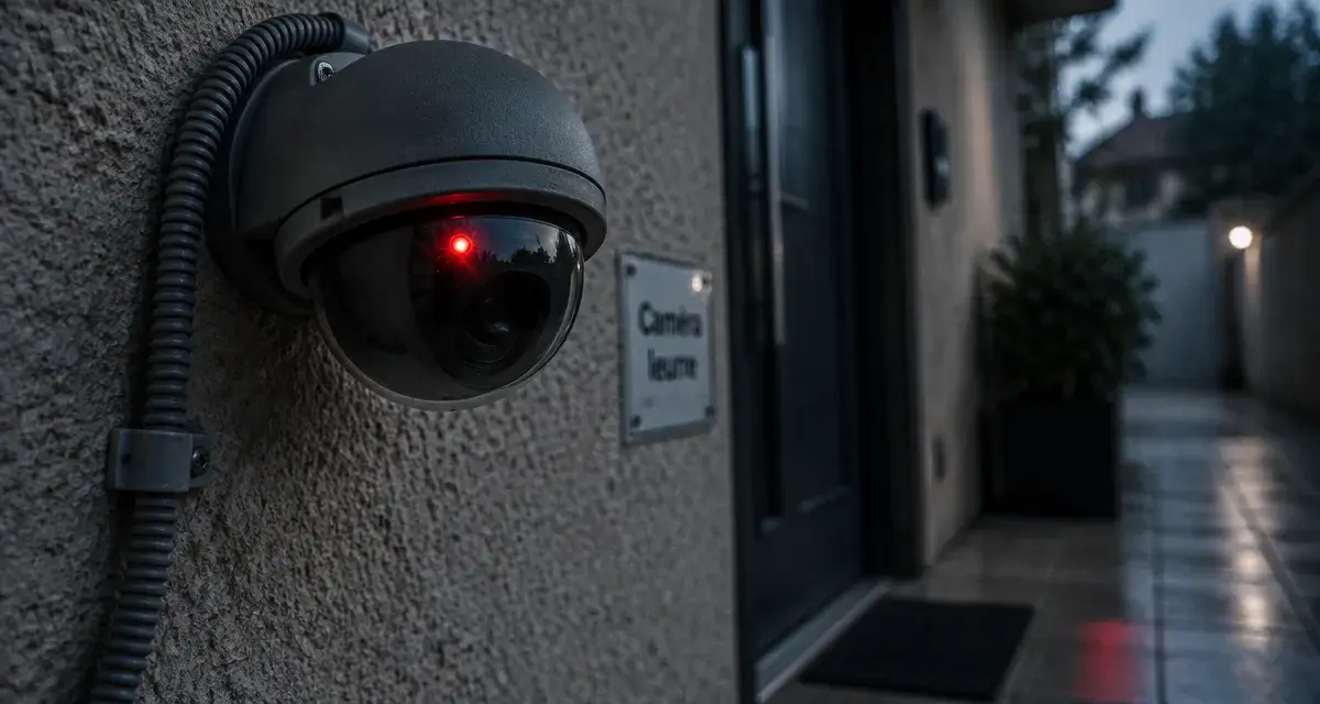 Caméra de surveillance factice (dôme) : dissuasion, pas une vraie protection