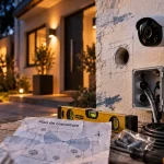 Comment installer une caméra de surveillance : caméra IP, câble et boîtier étanche sur façade