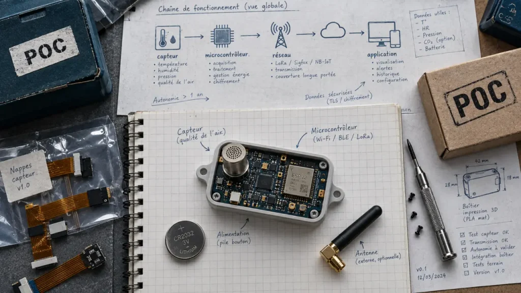 Conception d’un objet connecté : du capteur au produit prêt à fabriquer