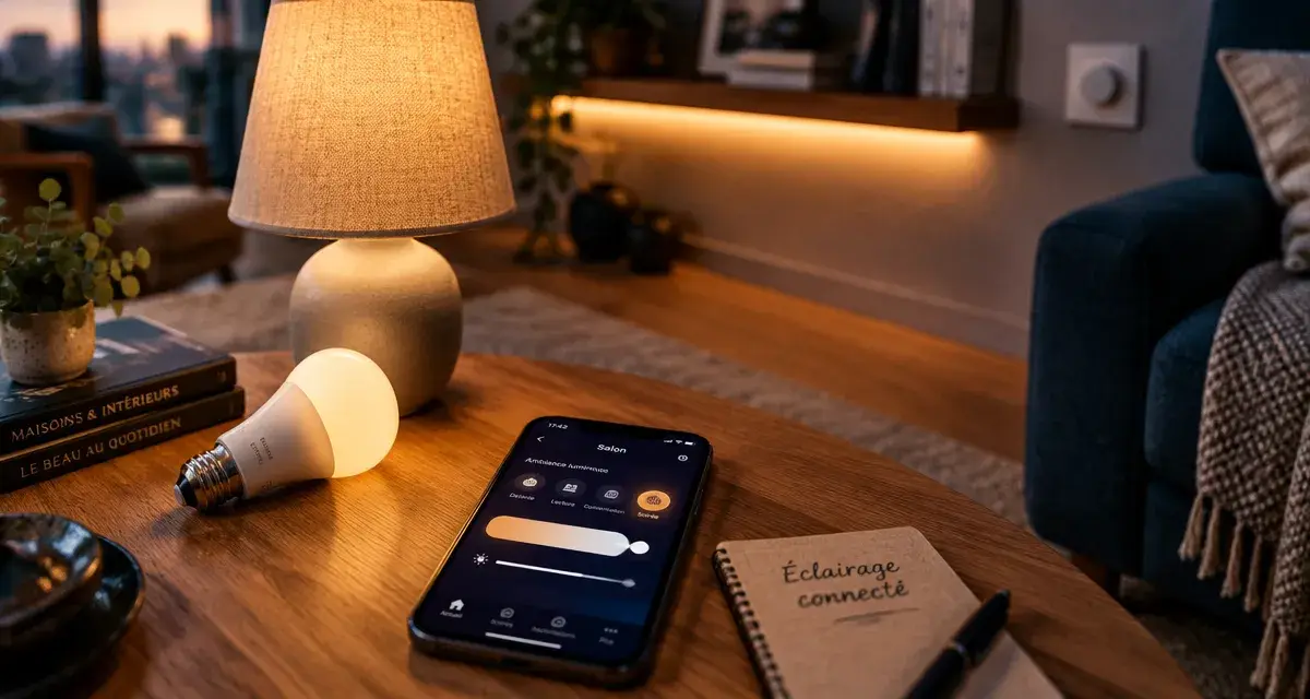 Éclairage connecté : smartphone et ampoule connectée pour piloter la lumière