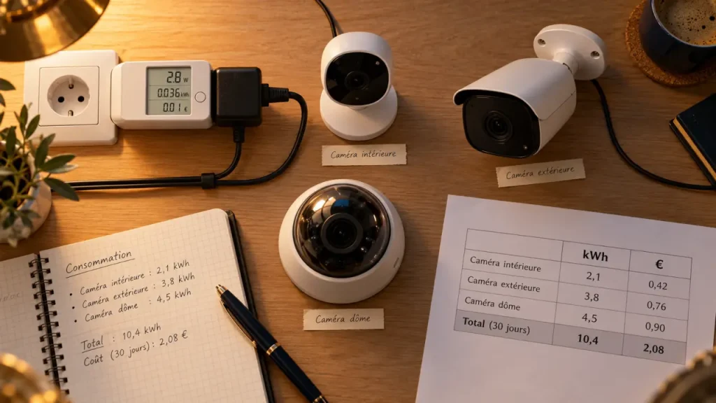Consommation électrique d’une caméra de surveillance : de 3 à 15 W, mais quel coût sur un an ?